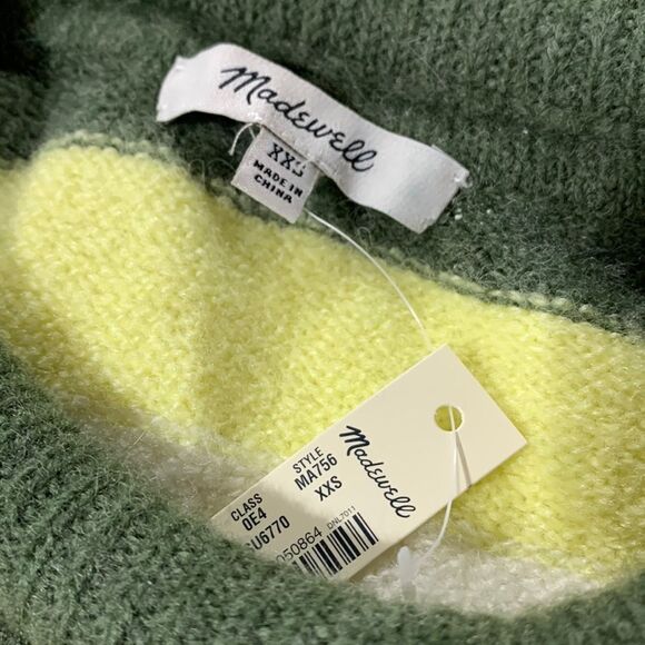 MADEWELL Fulton striped pull-over sweater
roll neck sweater loose relax fit XXS - Picture 3 of 9